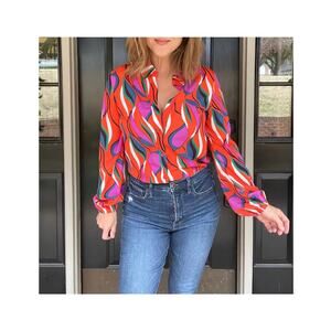 Retro Floral Blouse